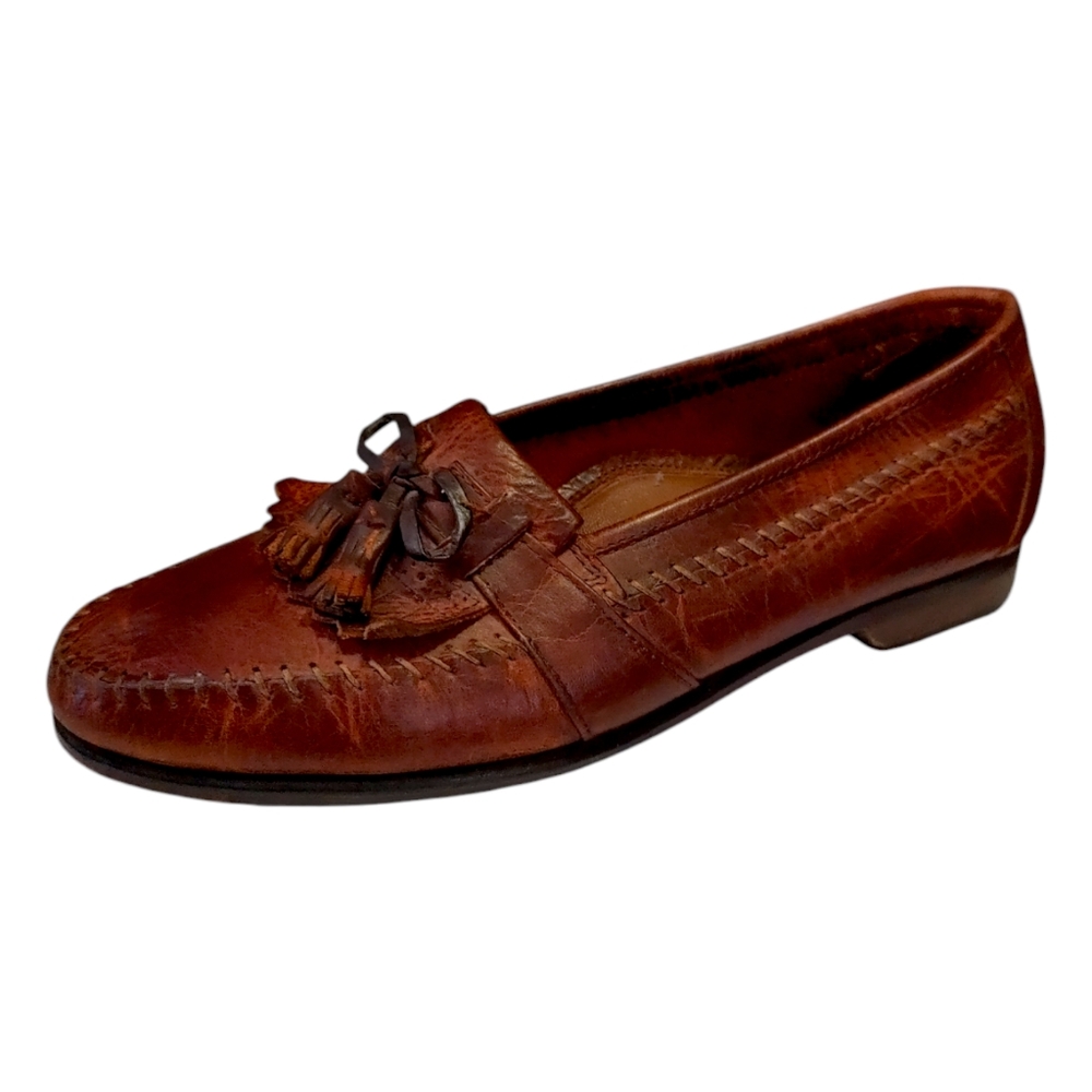 Vito Rufolo Distressed Leather Slip On Loafers Womens Size 9.5